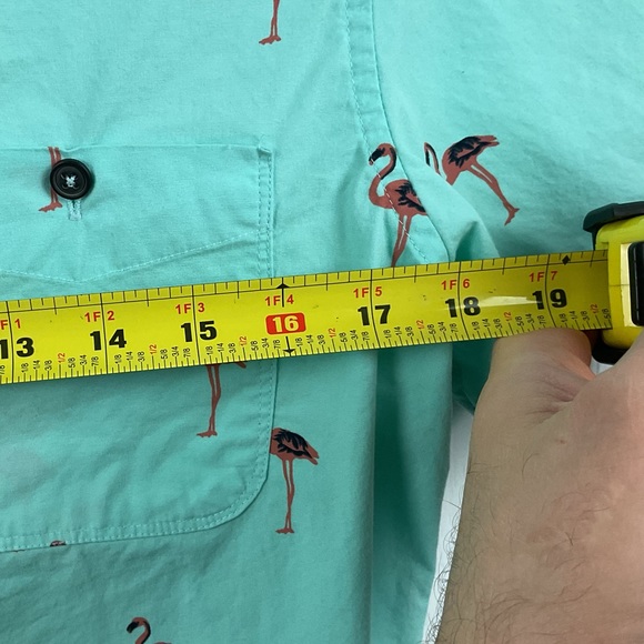 Pre-owned Sunrise Kingdom Men’s Flamingo Short-Sleeve, Button Down Shirt, Size S - Picture 8 of 9